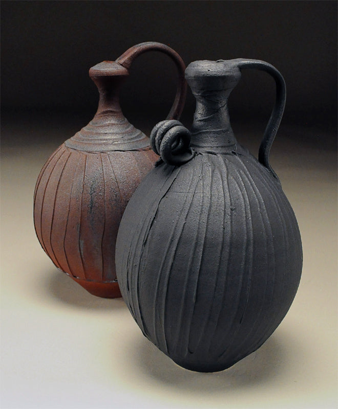 Carved Black Jug