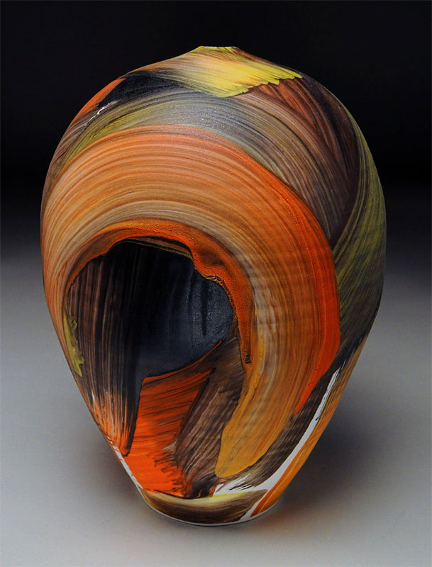 Tall Orange Arch Vessel