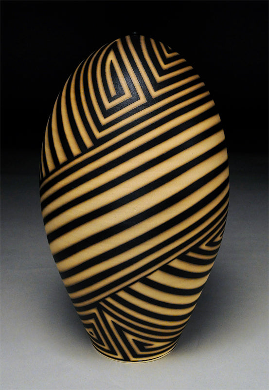 Striped Egg with Mazes