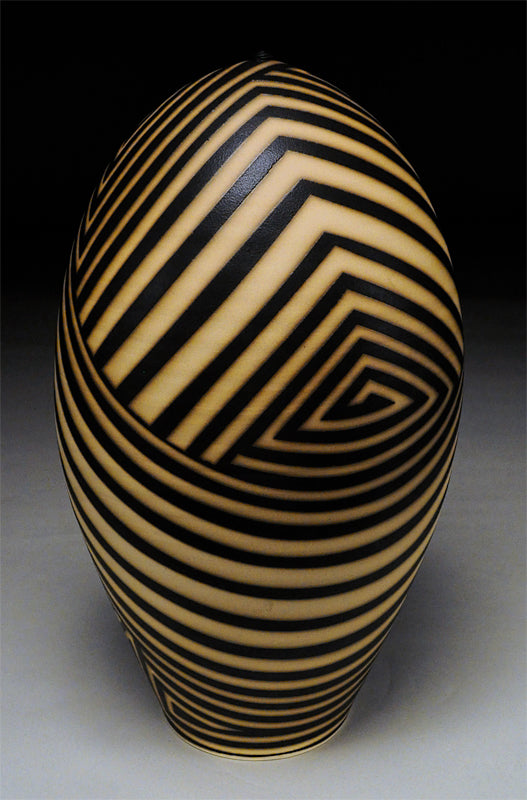 Striped Egg with Mazes