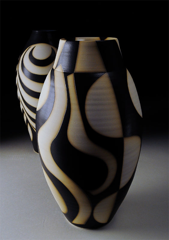 Patterned Vessel with Neck